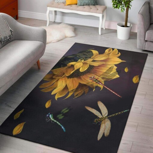 Dragonfly Sunflower Limited Edition Rug