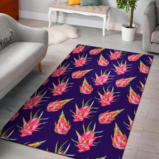 Dragonfruit Pattern Print Design Limited Edition Rug