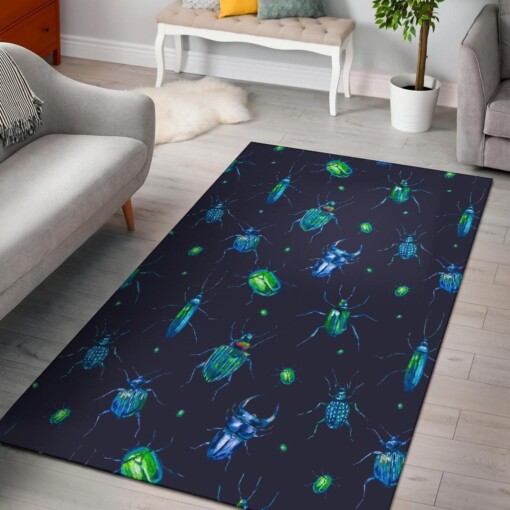 Drawing Bug Pattern Print Area Limited Edition Rug