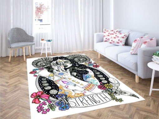 Drawing Strength Of Unity Living Room Modern Carpet Rug