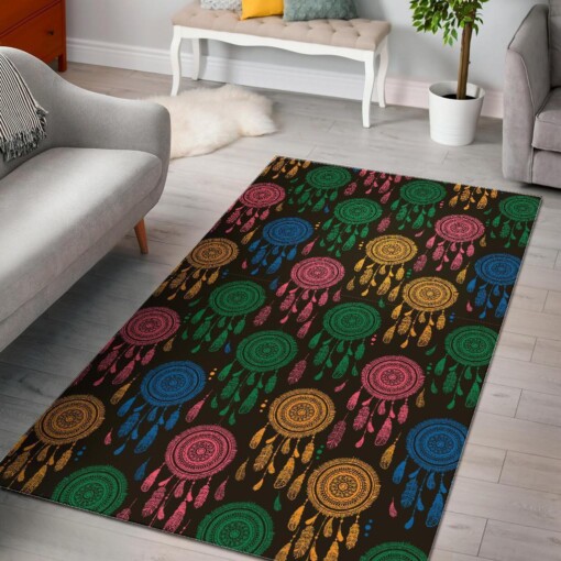 Dream Catcher Colorful Feather Area Limited Edition Rug
