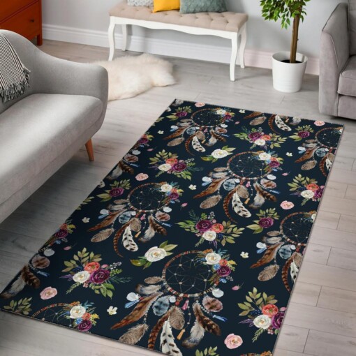 Dream Catcher Feather Boho Area Limited Edition Rug