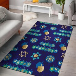 Dreidel Print Pattern Area Limited Edition Rug