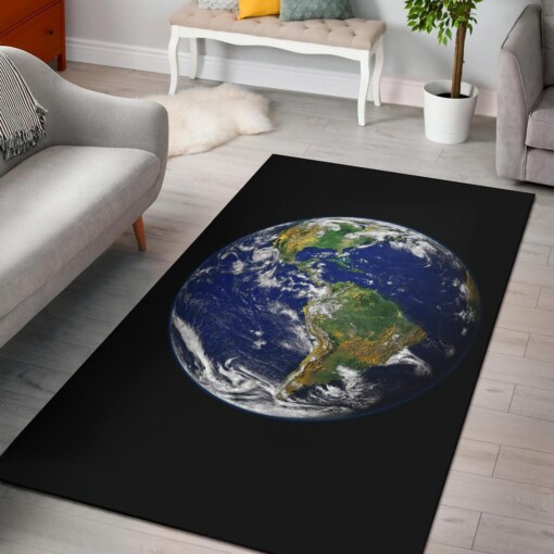 Earth From Space Area Rug