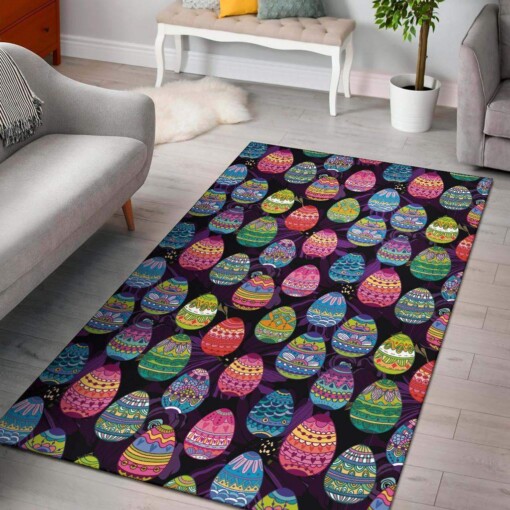 Easter Eggs Pattern Print Design Limited Edition Rug