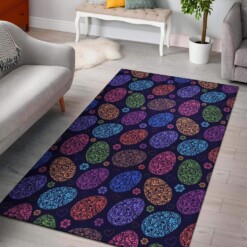 Easter Eggs Pattern Print Design Limited Edition Rug