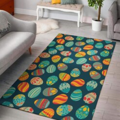 Easter Eggs Pattern Print Design Limited Edition Rug