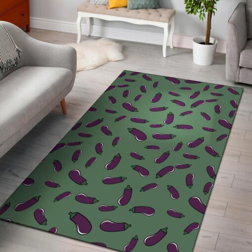 Eggplant Pattern Print Area Limited Edition Rug