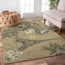 Eiffel Tower With Floral0309042r Limited Edition Rug