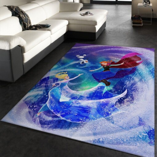 Elsa And Anna Rug  Custom Size And Printing