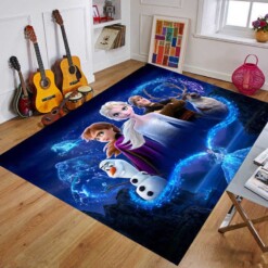 Elsa Frozen Disney Queen Friends Family Cartoon Lovers Decorative Floor Rug