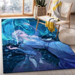 Elsa Frozen Rug  Custom Size And Printing