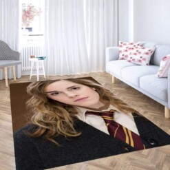 Emma Watson With Uniform Harry Potter Carpet Rug