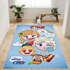 Emoji Frozen Rug  Custom Size And Printing