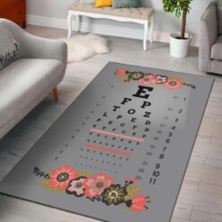 Eye Chart Area Rug