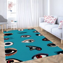 Eyes Blue Wallpaper Carpet Rug