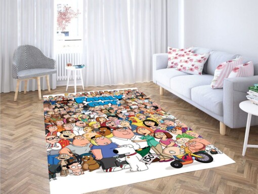 Family Guy All Characters Living Room Modern Carpet Rug