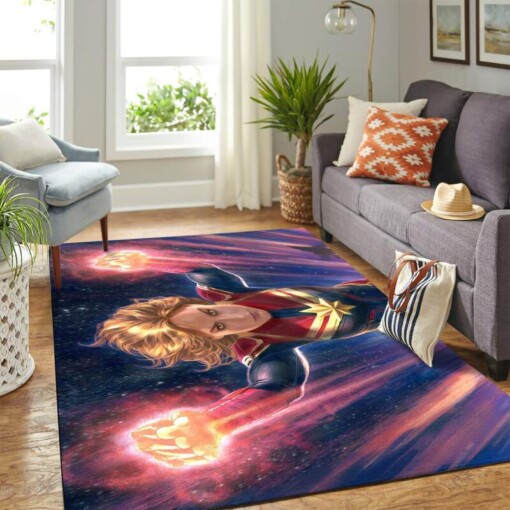 Fanart Capitana Marvel Carpet Floor Area Rug