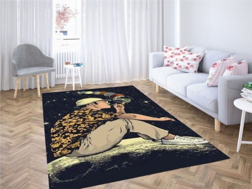 Fear  Loathing Galaxies Living Room Modern Carpet Rug
