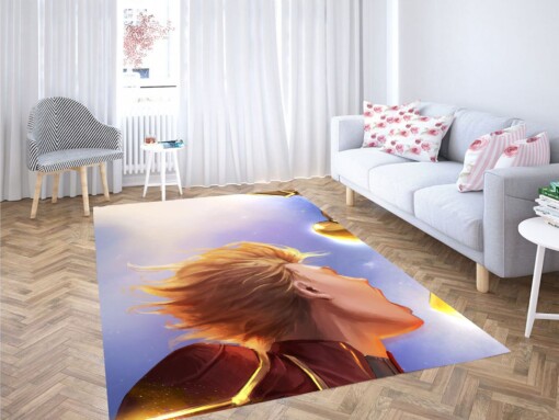 Fight Captain Marvel Carpet Rug