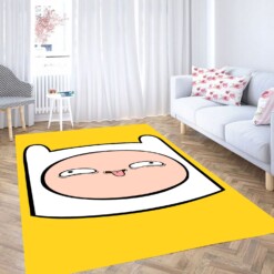 Finn Face Adventure Time Carpet Rug