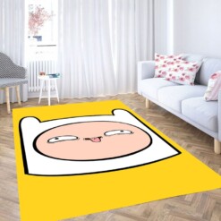 Finn Face Adventure Time Living Room Modern Carpet Rug