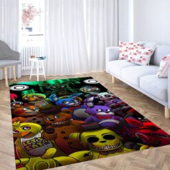 Five Nights At Freddys Show Living Room Modern Carpet Rug