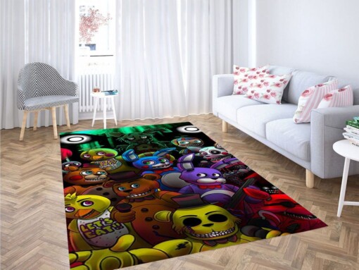 Five Nights At Freddys Show Living Room Modern Carpet Rug