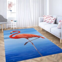 Flamingo Oil Wallpaper Carpet Rug