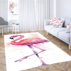 Flamingo Pink Wallpaper Carpet Rug