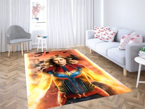 Flare Captain Marvel Living Room Modern Carpet Rug