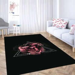 Flower Background Living Room Modern Carpet Rug