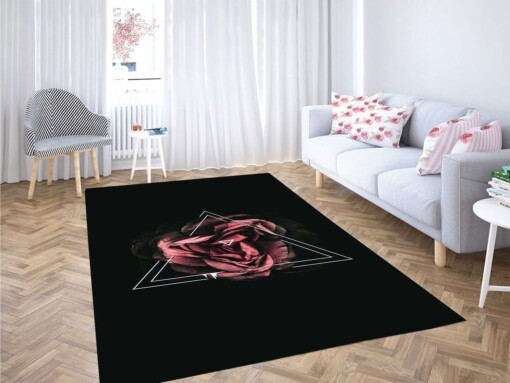 Flower Background Living Room Modern Carpet Rug