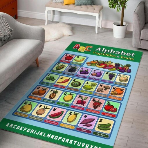 Food Alphabet Area Rug