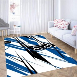 Fox Racing Blue Wallpaper Carpet Rug