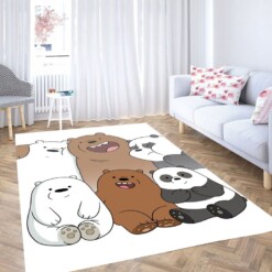 Friendship Of We Bare Bears Living Room Modern Carpet Rug