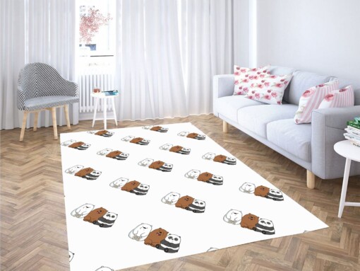 Friendship Pattern We Bare Bears Carpet Rug