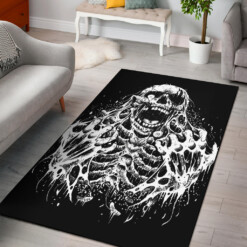 Screaming Skull Zombie Area Rug