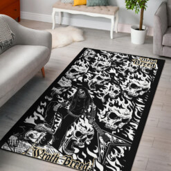 Skull Guitar Wrath Breed Area Rug