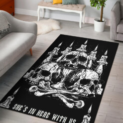 Skull Satanic Altar Area Rug