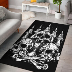 Satanic Skull Altar Area Rug