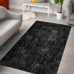 Smoke Skull Area Rug Dark Version