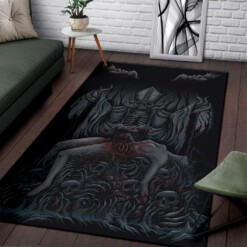 Skull Demon Priest Sacrifice Area Rug