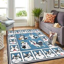 Funny Husky Mk Carpet Area Rug