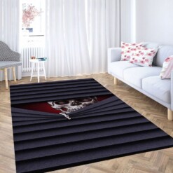 Funny Skull Wallpaper Living Room Modern Carpet Rug