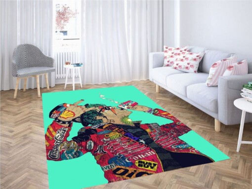 Furry Rebel Wallpaper Living Room Modern Carpet Rug