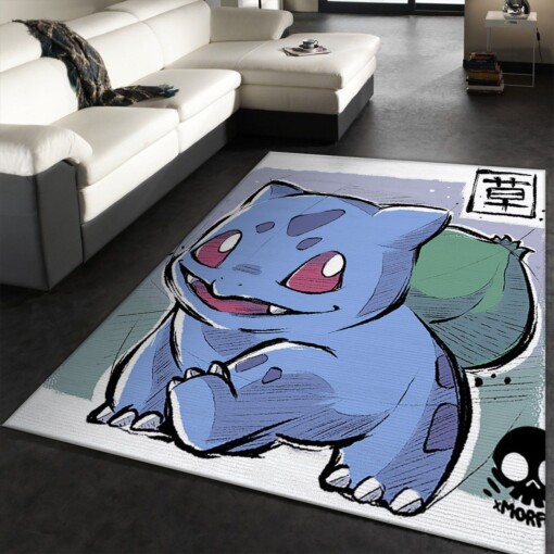 Fushigidane Pokemon Rug  Custom Size And Printing