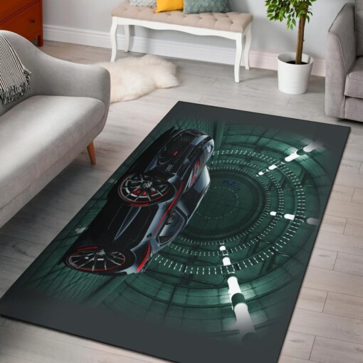 Futuristic Camaro Ss Car Art Area Rug