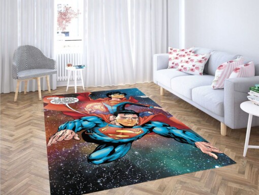 Galaxy Superman Comic Living Room Modern Carpet Rug