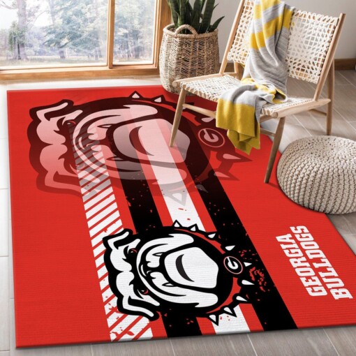 Georgia Bulldogs Ncaa Rug  Custom Size And Printing